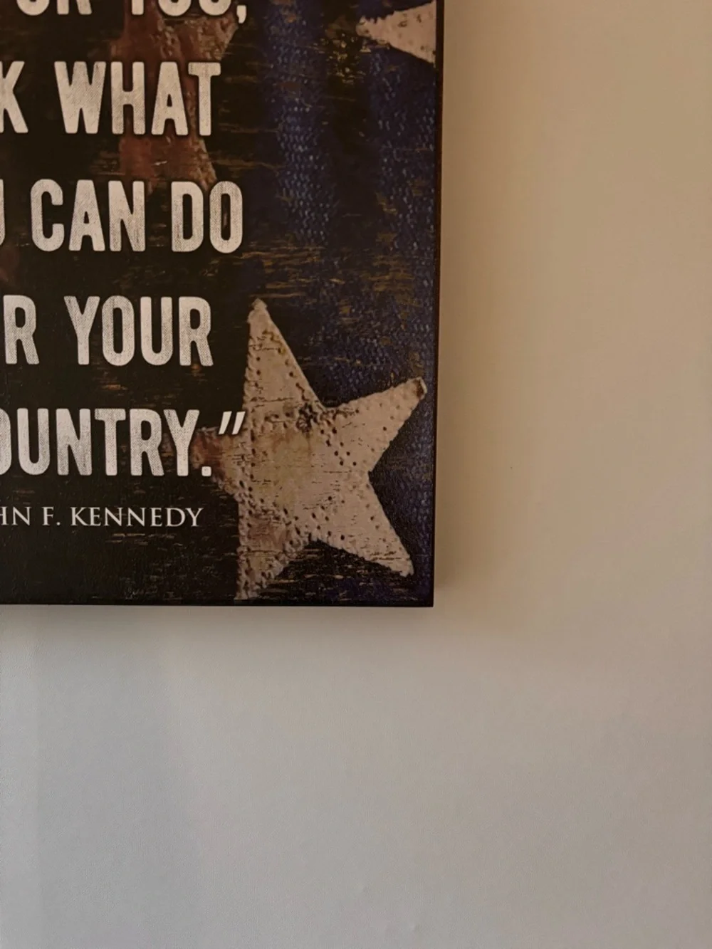 USA Flag Wall Art JFK Freedom USA AMERICA250